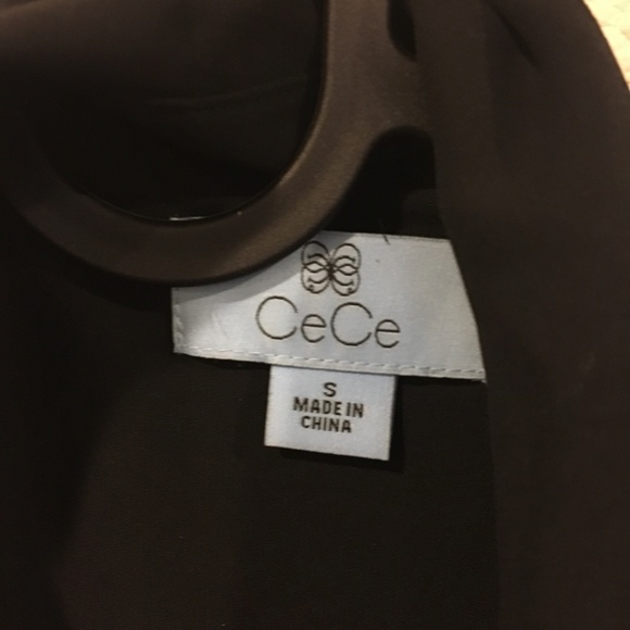 CeCe black and red floral blouse - Picture 3 of 4